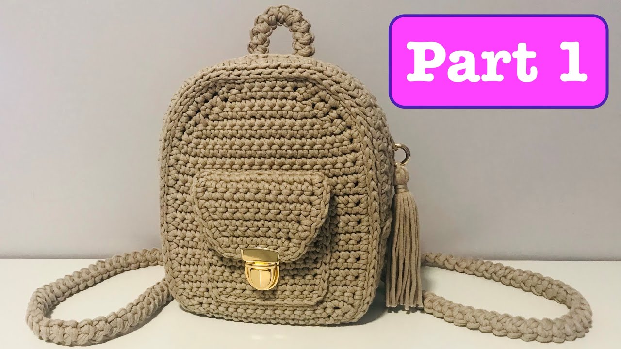 Crochet Backpack, Step by Step, Tutorial - PART 1