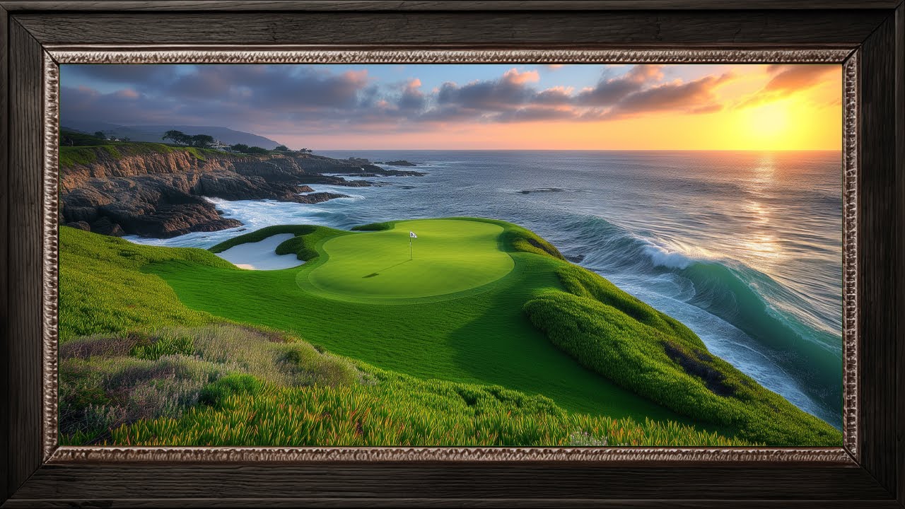 Framed Art Gallery / Oceanside Golf Course / 2 Hour Screensaver