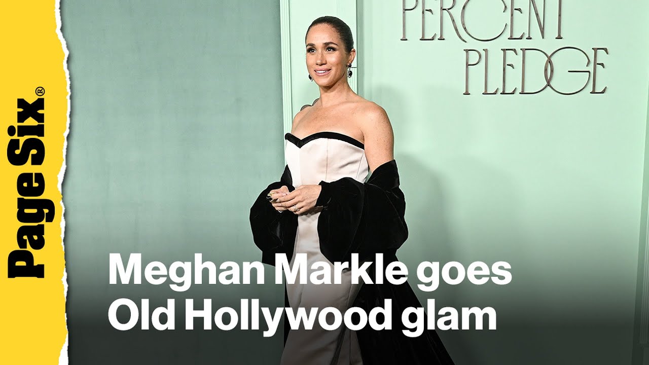 Meghan Markle goes Old Hollywood glam during solo outing at charity gala