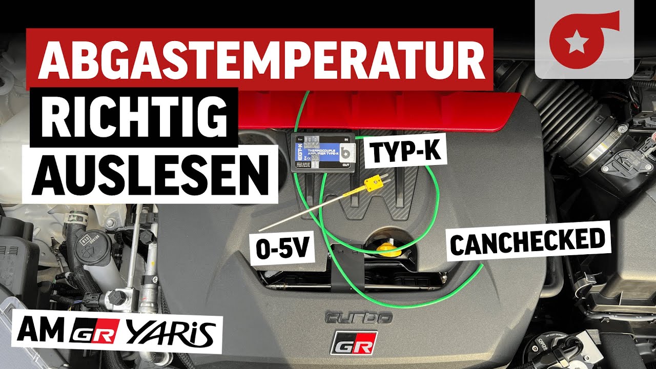 Wie lese ich meine Abgastemperatur aus? | Typ-K Sonde anschließen | CANchecked Display konfigurieren
