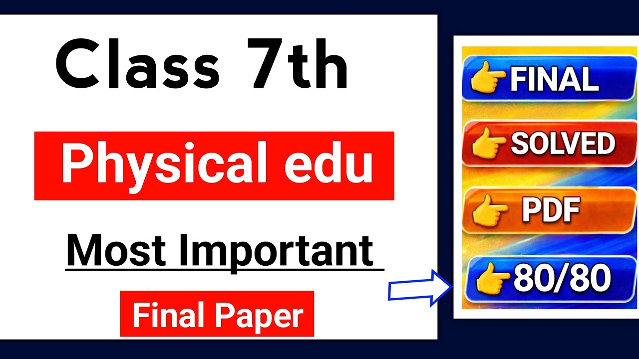 PSEB 7th Class Physical Final paper 2026 | 13 March | Solved | 7th Physical Final Paper 2026 #pseb