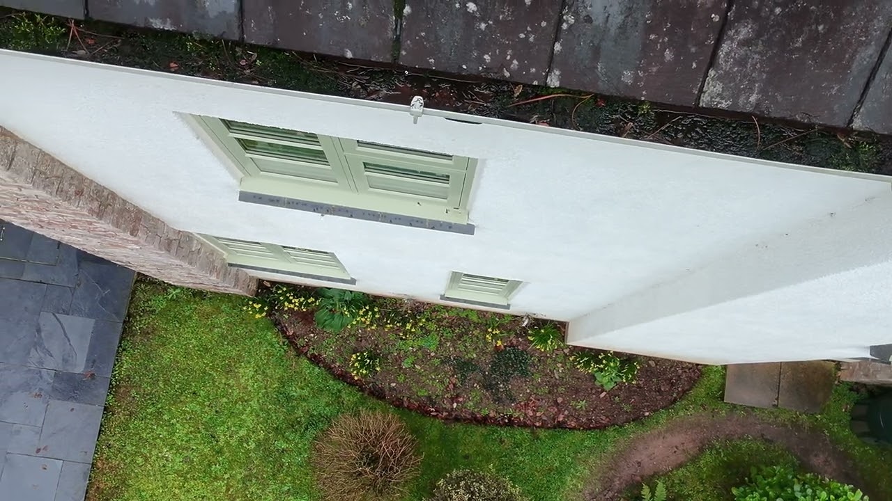 gutter cleaning drone footage