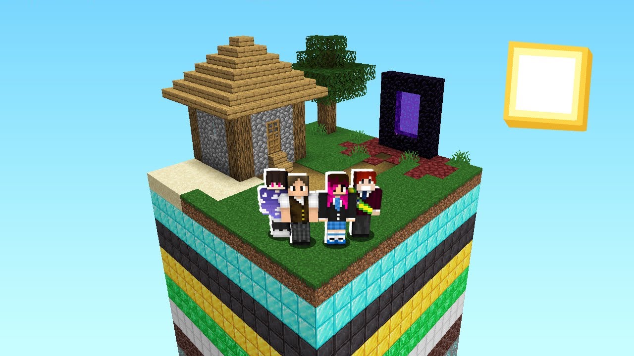 O MUNDO DO MINECRAFT SÓ TEM UMA CHUNK COM CAMADAS OP!