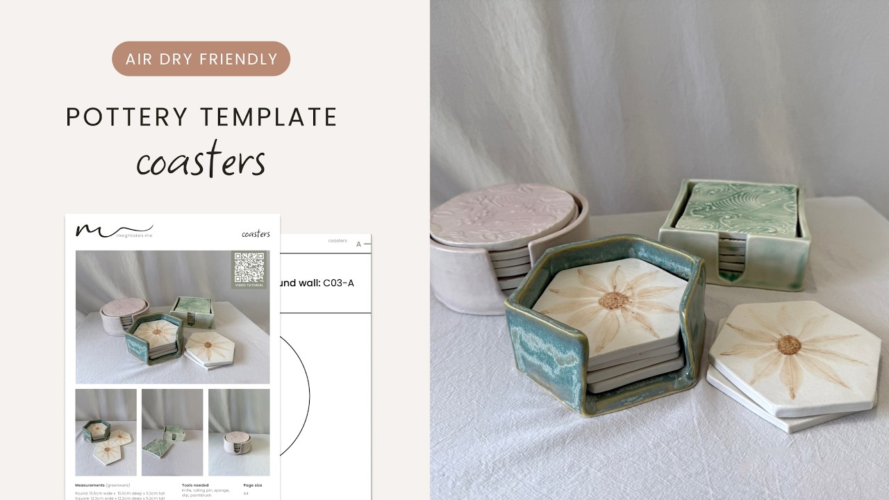 Coasters Pottery Template Tutorial
