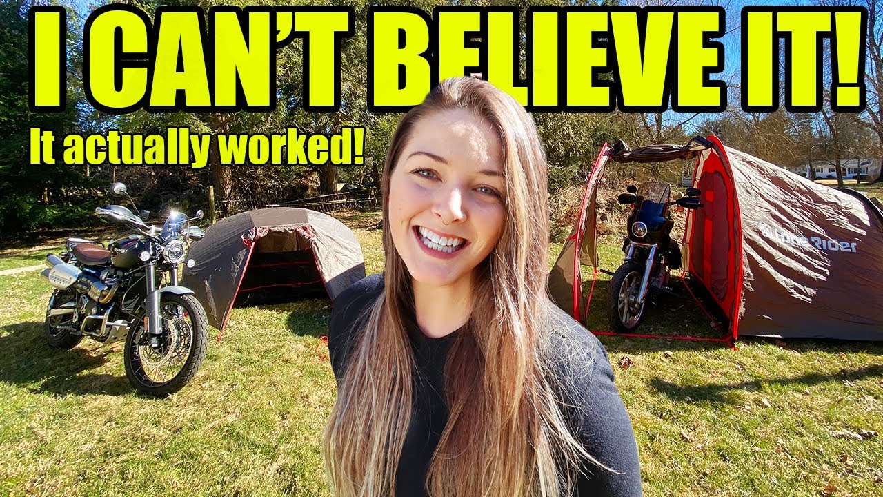 I was NOT expecting this to happen! This tent has a GARAGE!