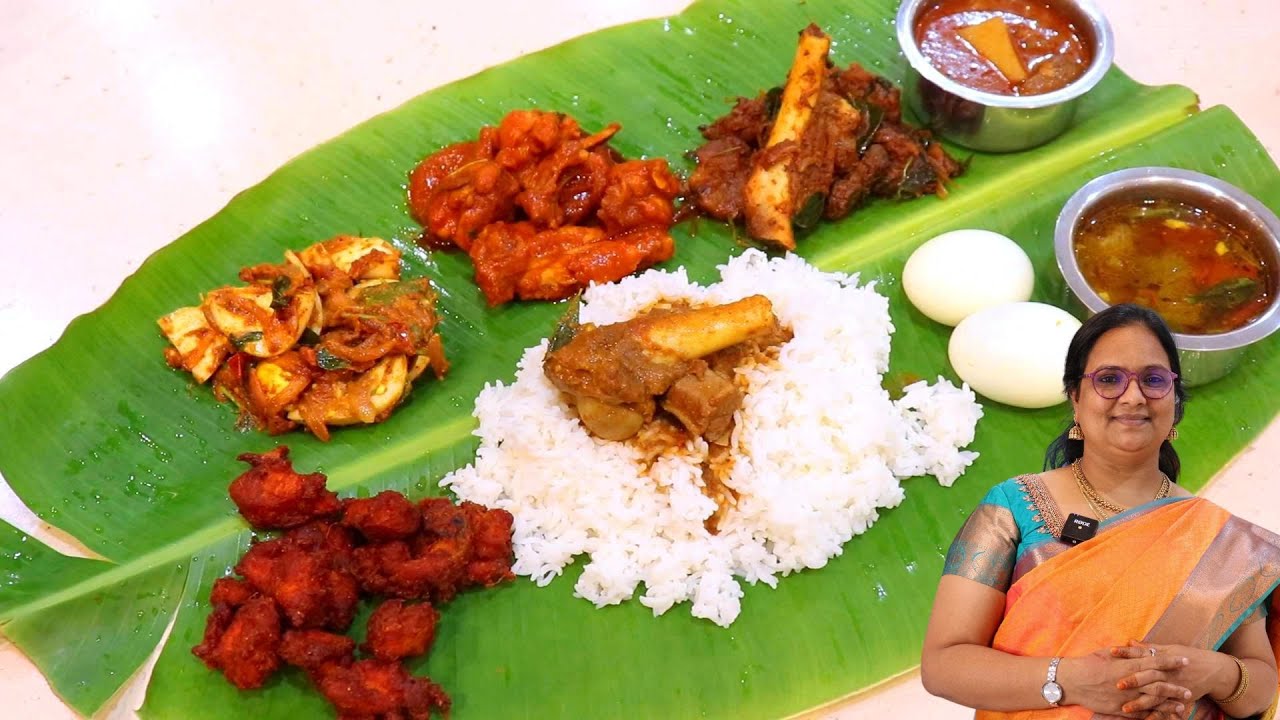 அசைவ விருந்து | Diwali Special Non Veg Menu | Non Veg Virunthu In Tamil | Lunch Combo Recipe