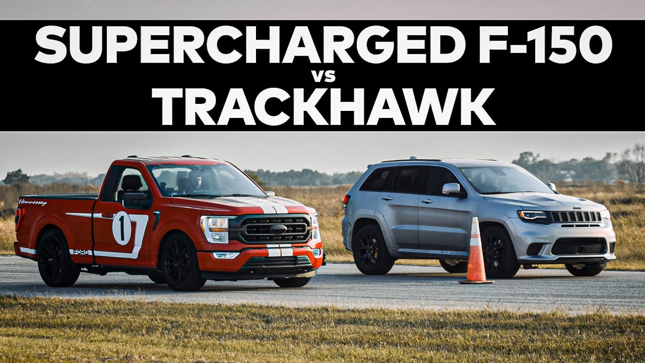 Trackhawk vs Supercharged F-150 DRAG RACE! // VENOM 775 by HENNESSEY