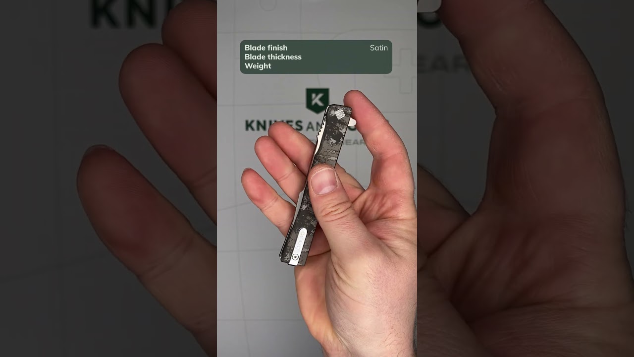 Ocaso Solstice 10GHS, Satin CPM S35VN Harpoon, Grunge Camo Titanium pocket knife, Andrew Demko