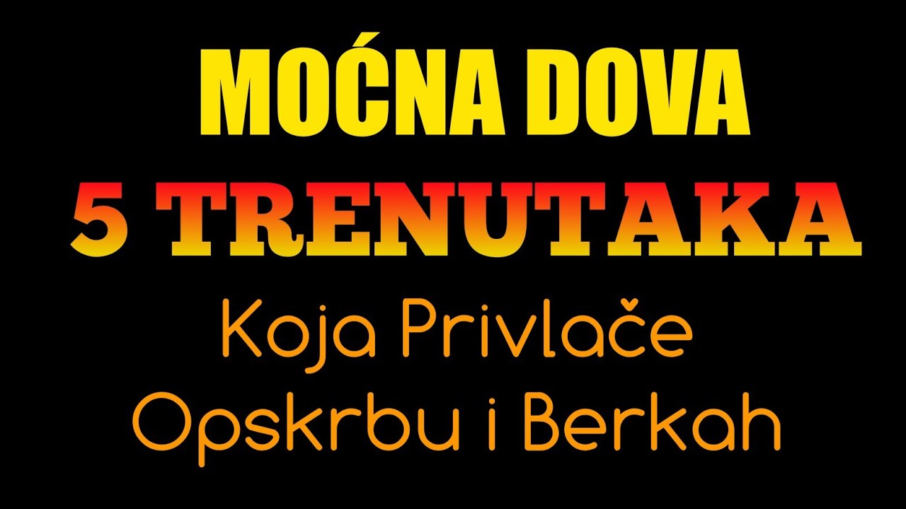 Moćna Dova: 5 Trenutaka Koja Privlače Opskrbu i Berkah