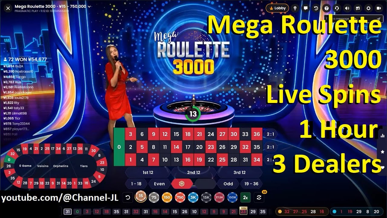 Mega Roulette 3000 Live Spins 1 Hour 3 Dealers 2025-11-04