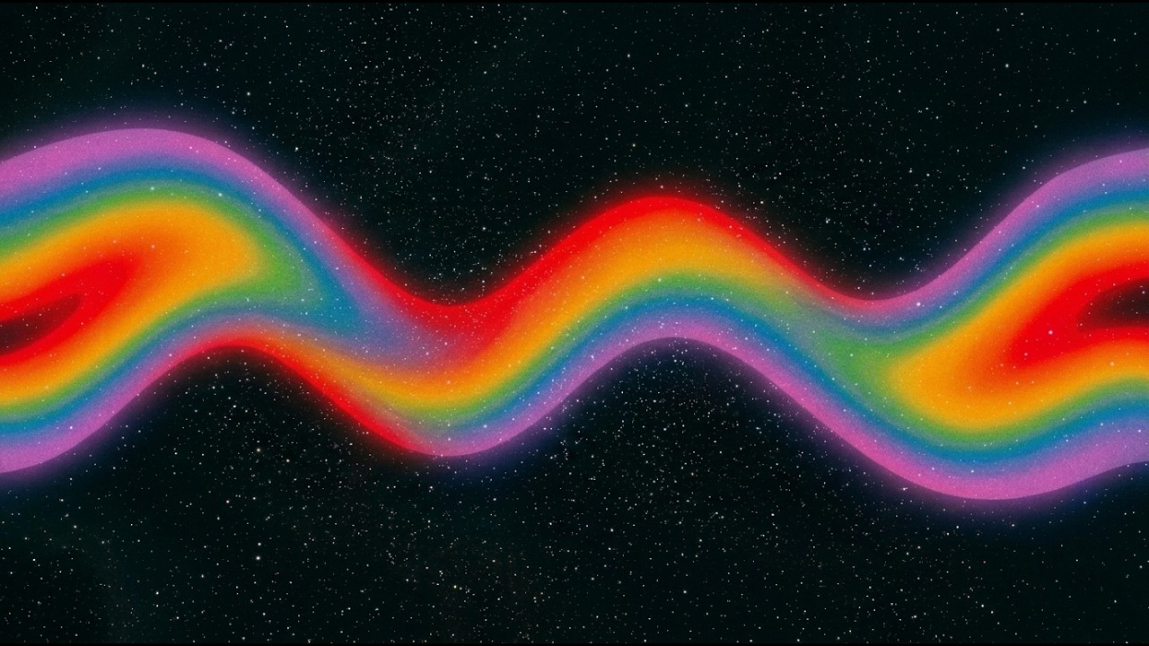 mooooody // 🌈 hypnotic 3-hour space rainbow wave visuals for studying / working / coding (no sound)