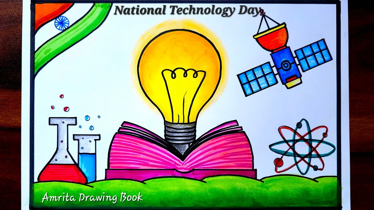National Technology Day Poster Drawing | How to draw National Technology Day Poster | Science Day