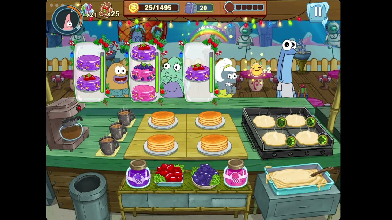 SpongeBob: Krusty Cook-Off - Pancake Stand - Level 175 - No Boosters - FULL STORY - CaroGamesNL