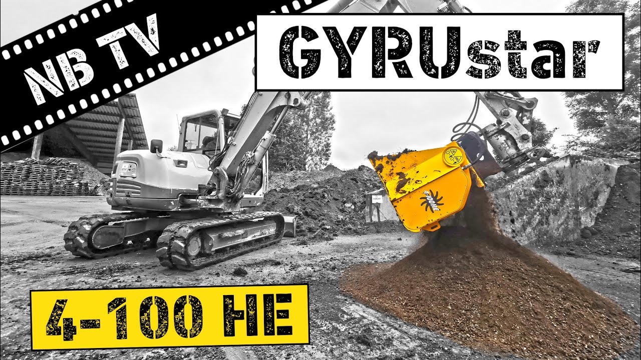 GYRUstar 4-100 HE Schaufelseparator | Grassoden, Sand, Kies | Sieblöffel für Bagger & Radlader