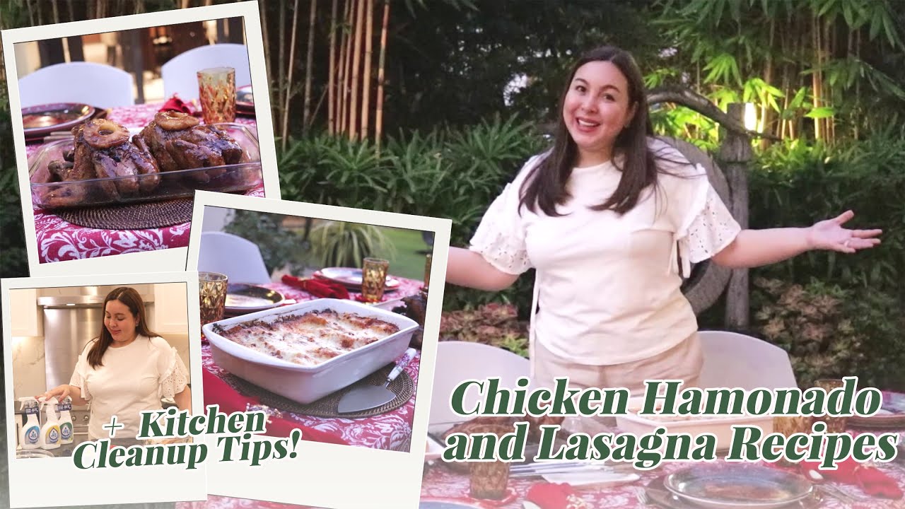 CHICKEN HAMONADO AND LASAGNA RECIPES + KITCHEN CLEANUP TIPS! | Marjorie Barretto