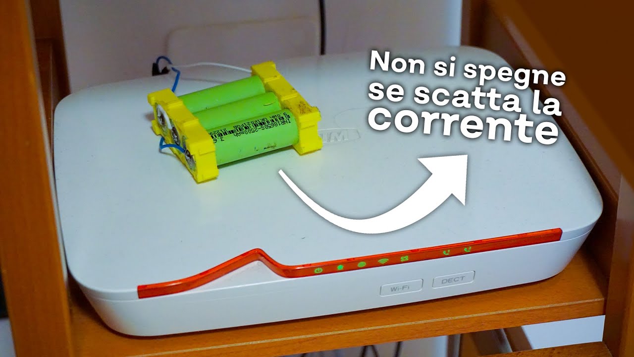 Creiamo una BATTERIA DI EMERGENZA (UPS) per il MODEM cosìche non si spenga quando scatta la corrente