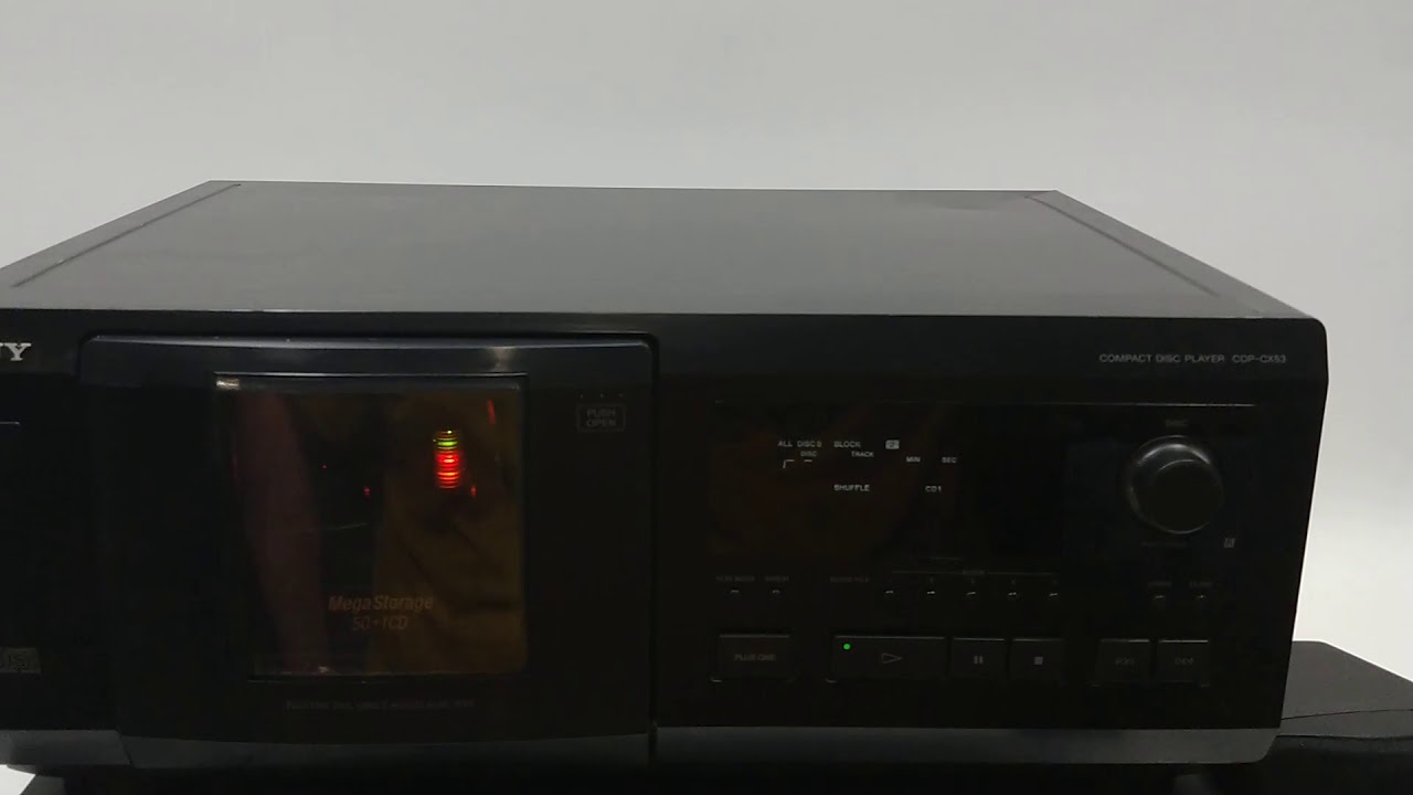 Sony CDP-CX53 50+1 Disc Changer CD Player Test