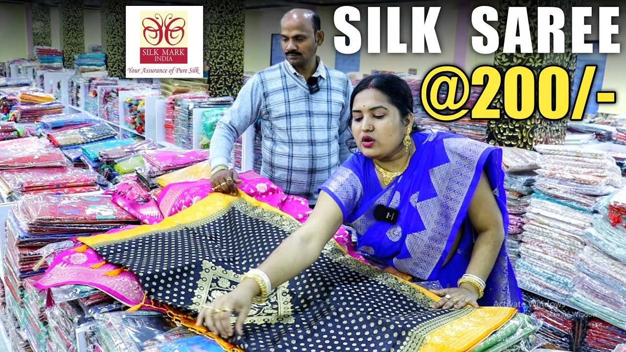 Pure Silk with Silk Mark & Semi Silk Saree  Wholesale Price @200/- Starting | Silk Saree Wholesaler