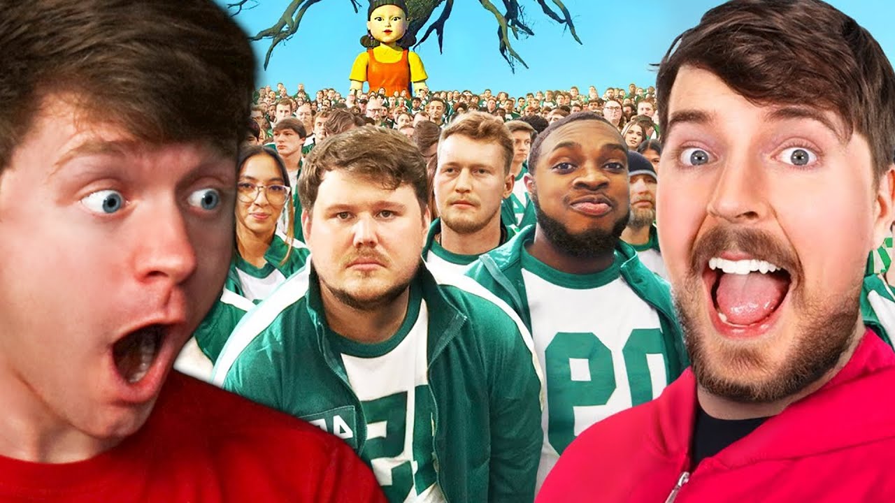 Reacting to SQUID GAME in REAL LIFE! (MrBeast)