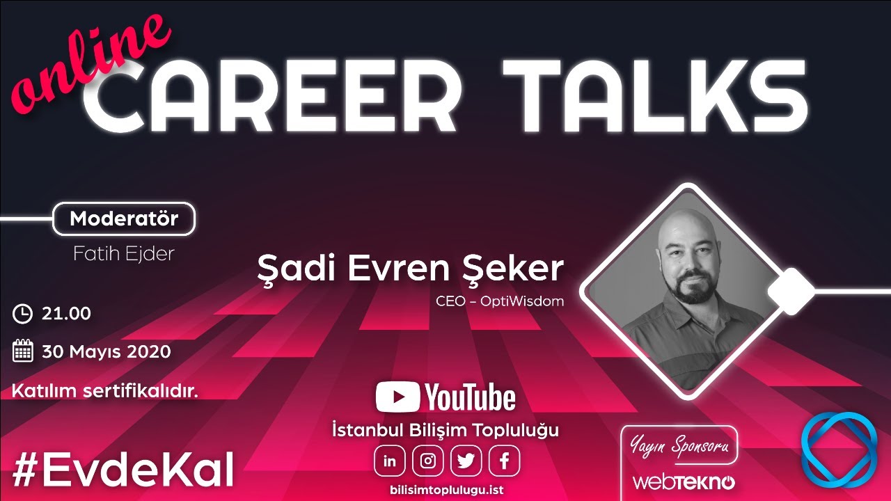 Career Talks #6 - Şadi Evren Şeker | Veri Bilimi, Kariyer Tavsiyeleri, Startup Girişimleri