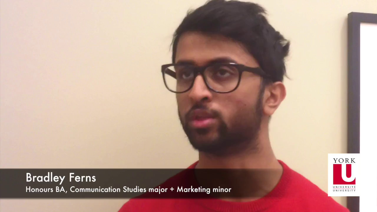 Communication Studies student Bradley Ferns | YorkU Faculty of Liberal Arts & Professional Studies