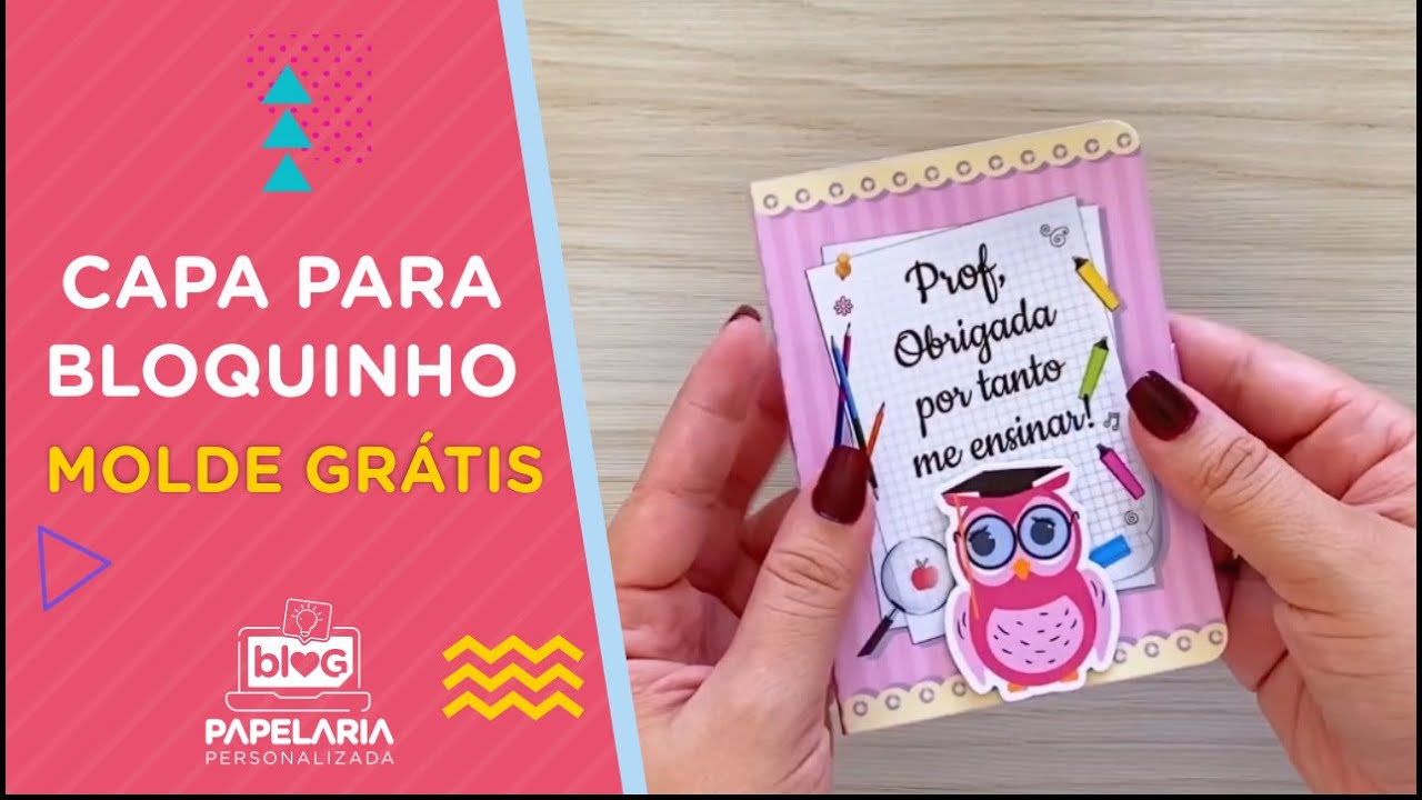 CAPA PARA BLOQUINHO | DIA DOS PROFESSORES | MOLDE GRÁTIS