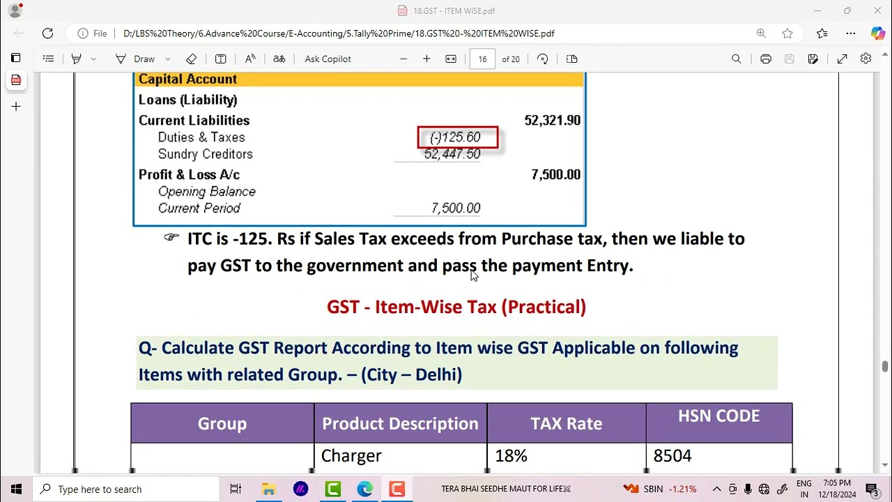 Tally Prime - GST Item Wise Introduction and Explanation How to work in Tally Prime Item wise GST