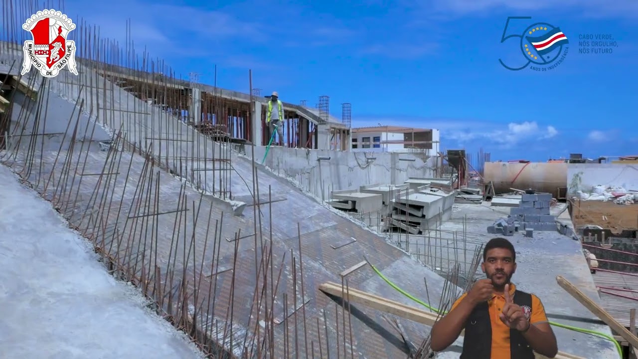 Bom dia Andamento das Obras de Construção do estádio 5 de Julho