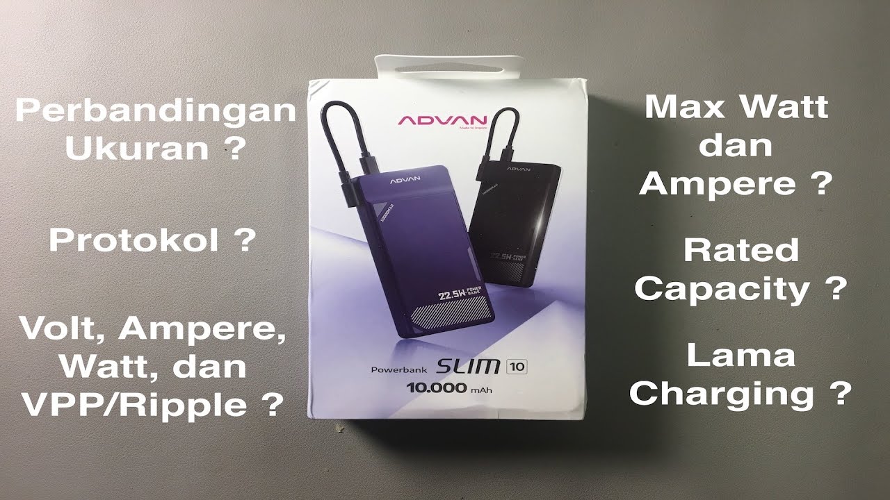 ADVAN Powerbank Slim10  10000mAh  22 5W PD Fast Charging
