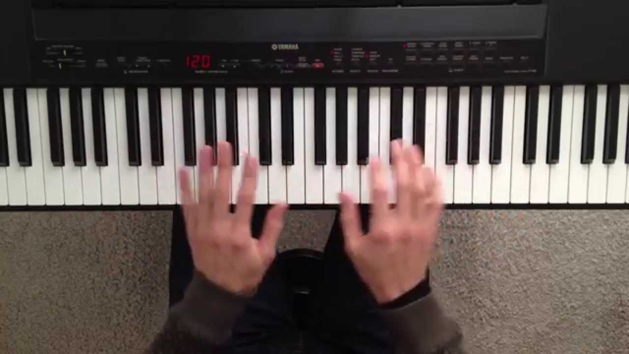 Ejercicios para piano. Independencia de manos. Arpegio de sol Mayor (movimiento contrario)