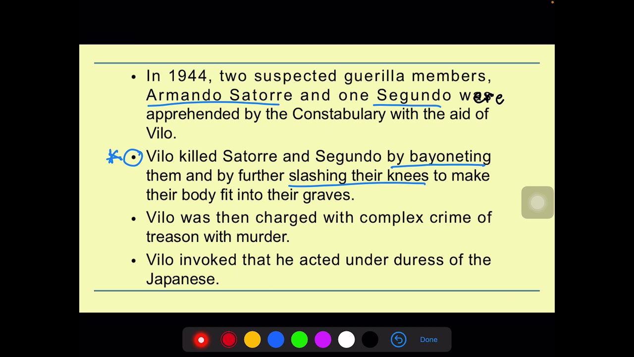 REVISED PENAL CODE ON Treason. CASE OF  People v Vilo