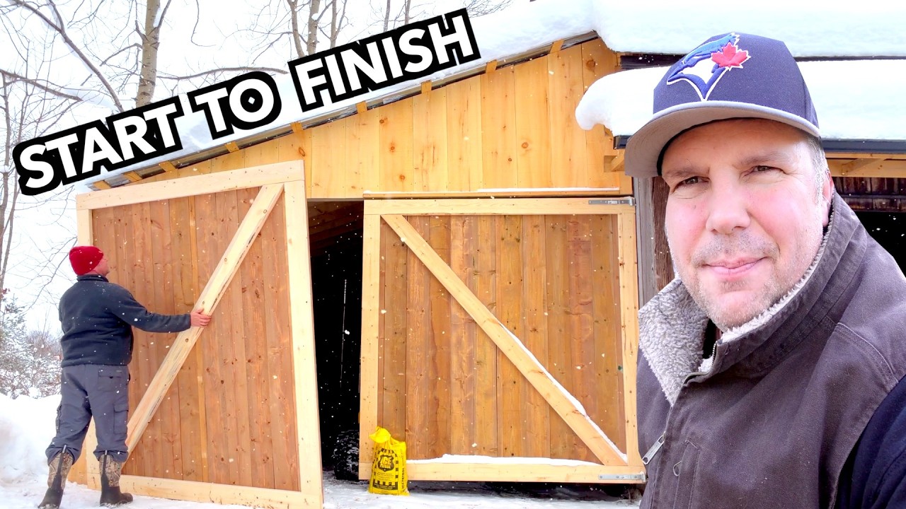 Building a Lean-To Shed w/Barn Doors - Start to Finish