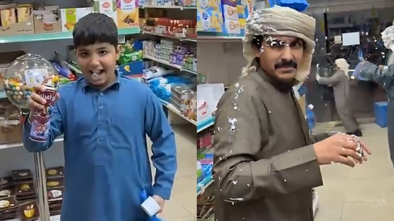 قزيع وخالد دخلوا البقاله وغرقوا الشباب بباخ الثلج 😂😂 #فراج_قزيع_السهلي سنابات فراج قزيع السهلي