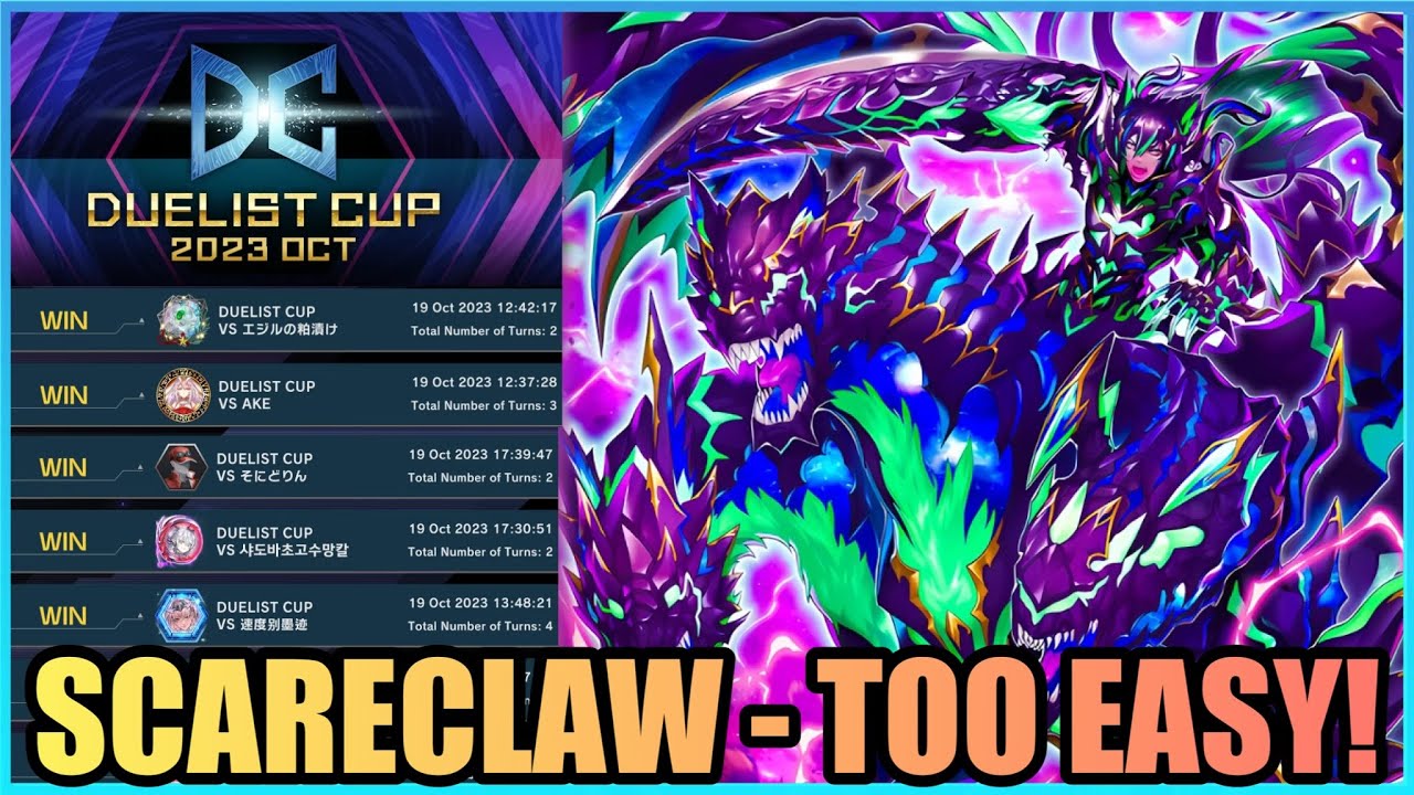 SCARECLAW - DC CUP 2023 EASY WINS GOING 2ND! [Yu-Gi-Oh! Master Duel]