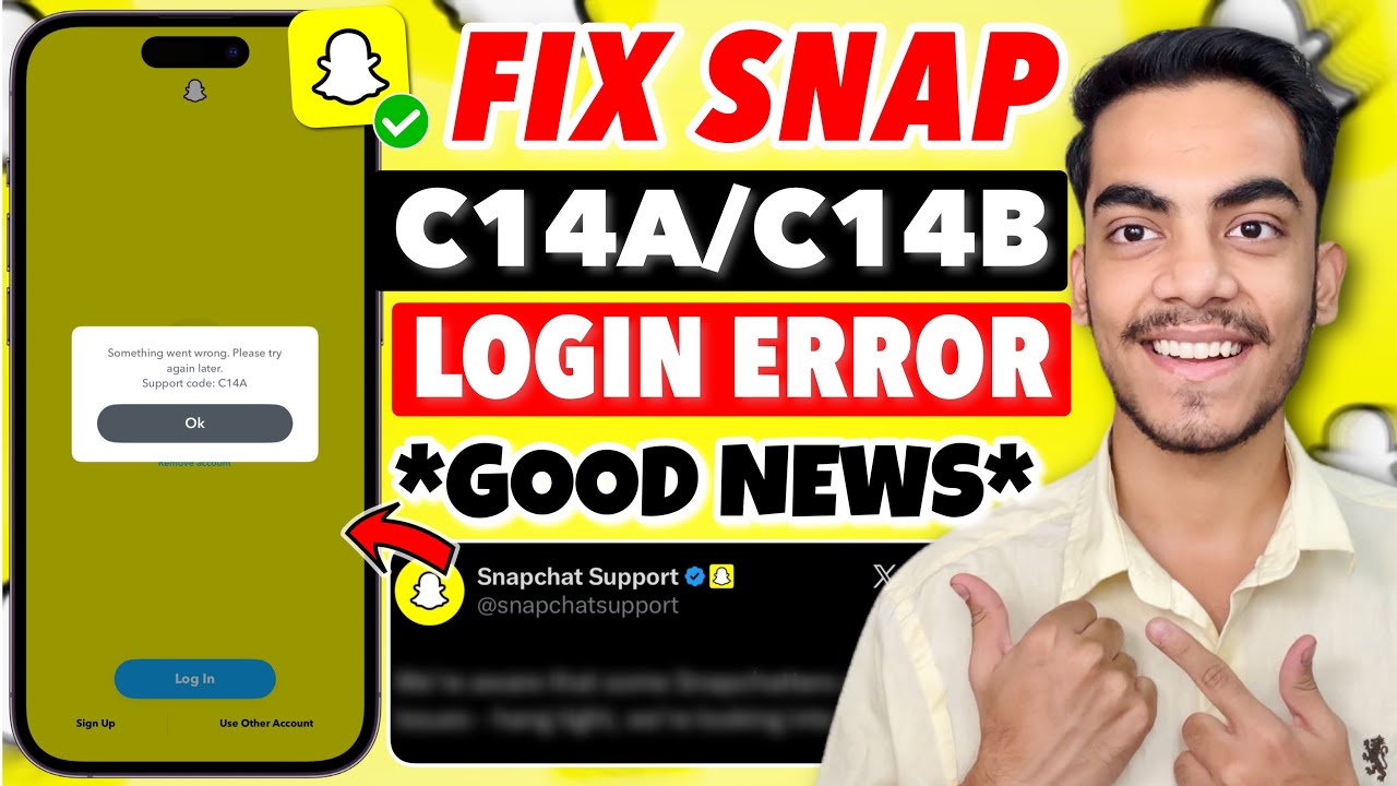 Fix Snapchat Login Problem C14B Error | Snapchat Login C14A Error | Snapchat Not Working