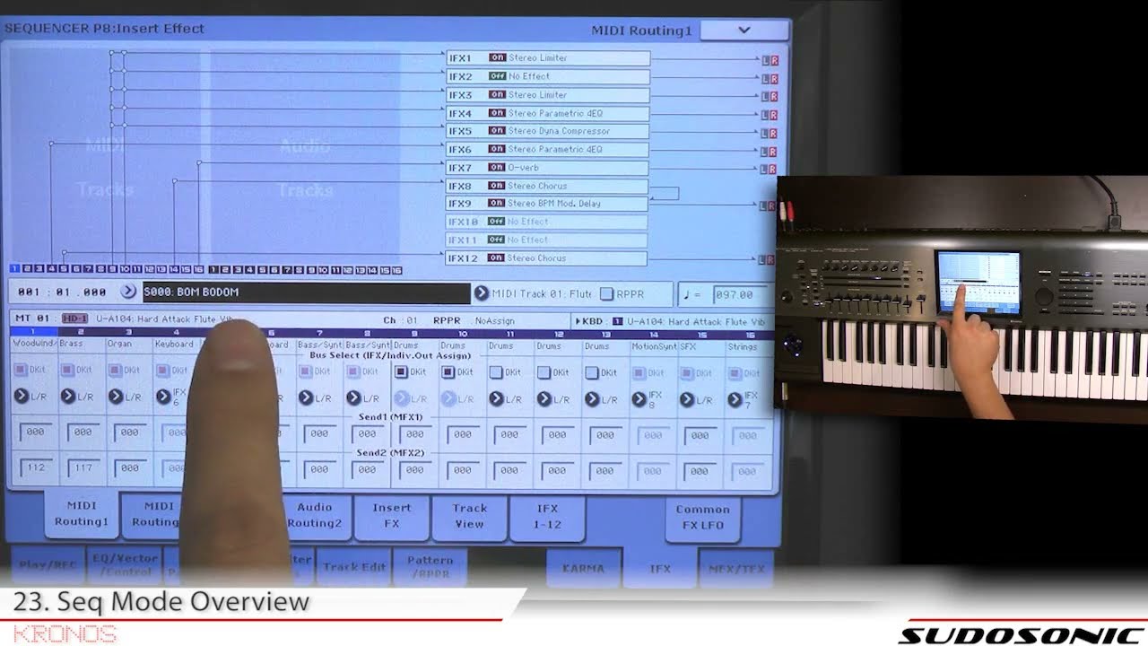 Korg Kronos Video Tutorial - 23: Sequencing Mode Overview