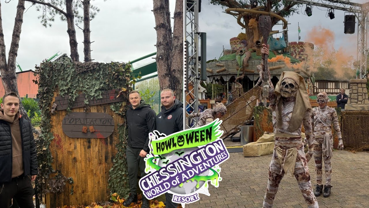 Chessington World Of Adventures, видеоблог Howl’O’Ween, октябрь 2025 г. — НОВАЯ зона страха и шоу!