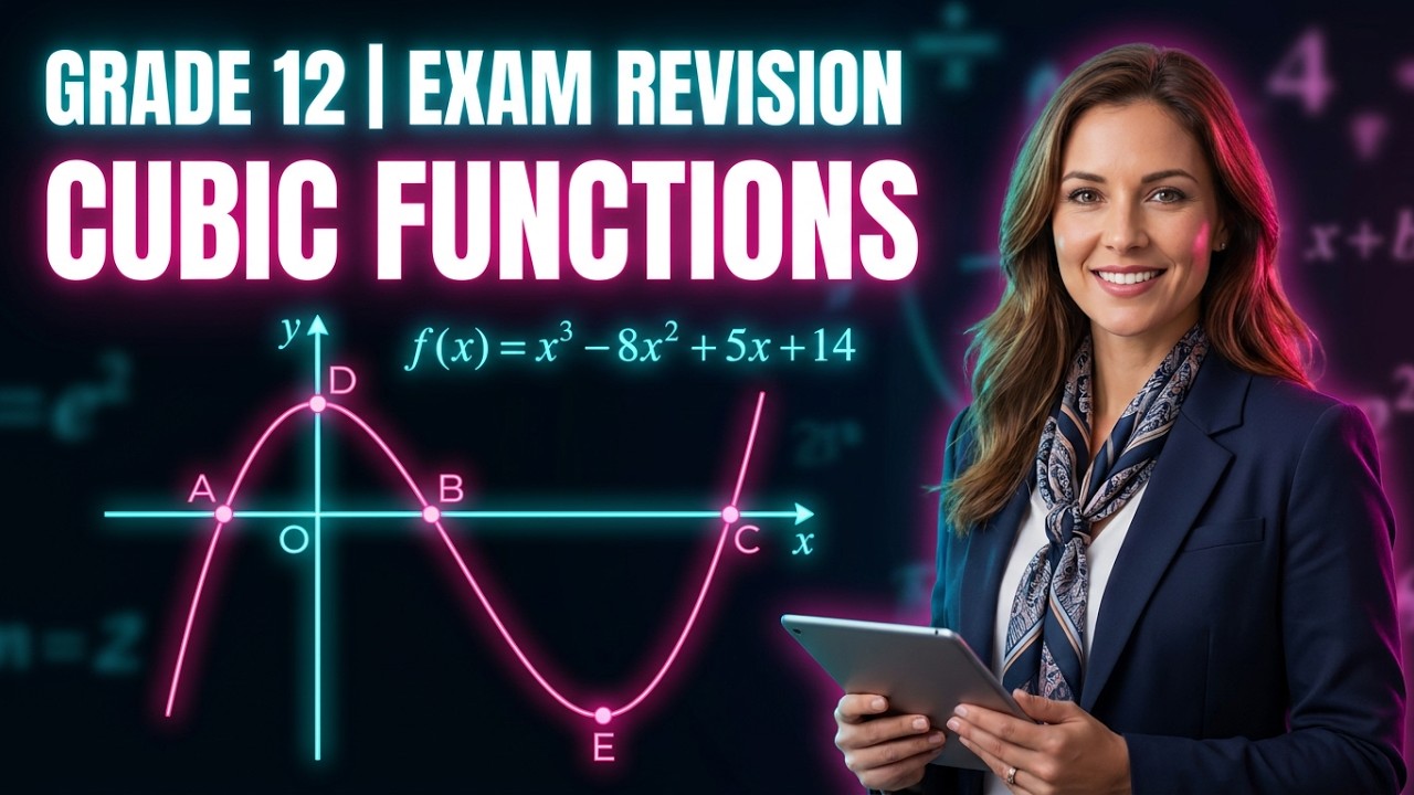 Grade 12 Maths Paper 1 November 2025 Memo | Question 9 | Cubic Functions - Derivatives | Exam (NSC)
