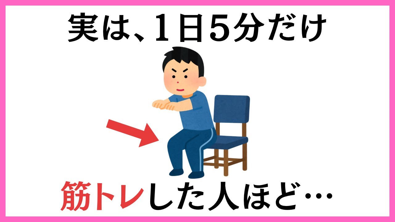 今すぐできる！たった5分で体力がつく超お手軽筋トレ
