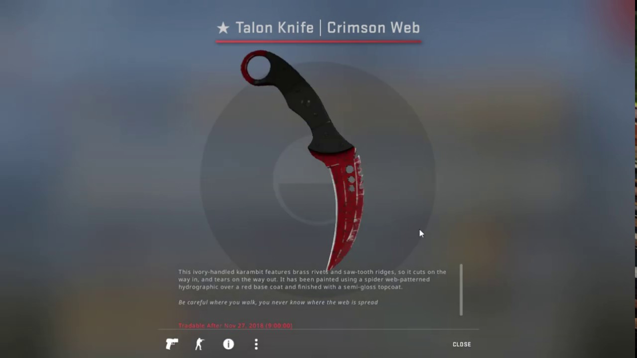 ★ Talon Knife | Crimson Web MW