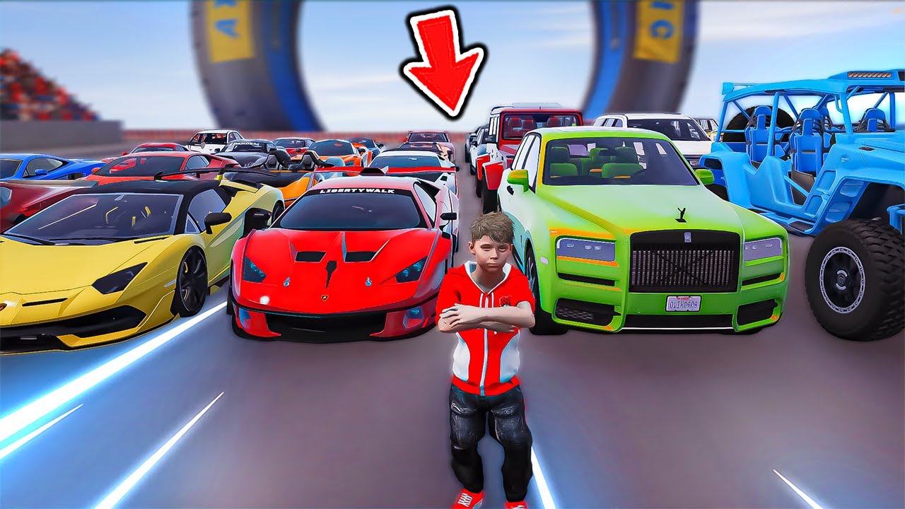 تحدي النزلة بالسيارات الخارقة ضد العملاقه😱🔥!! | فلم قراند