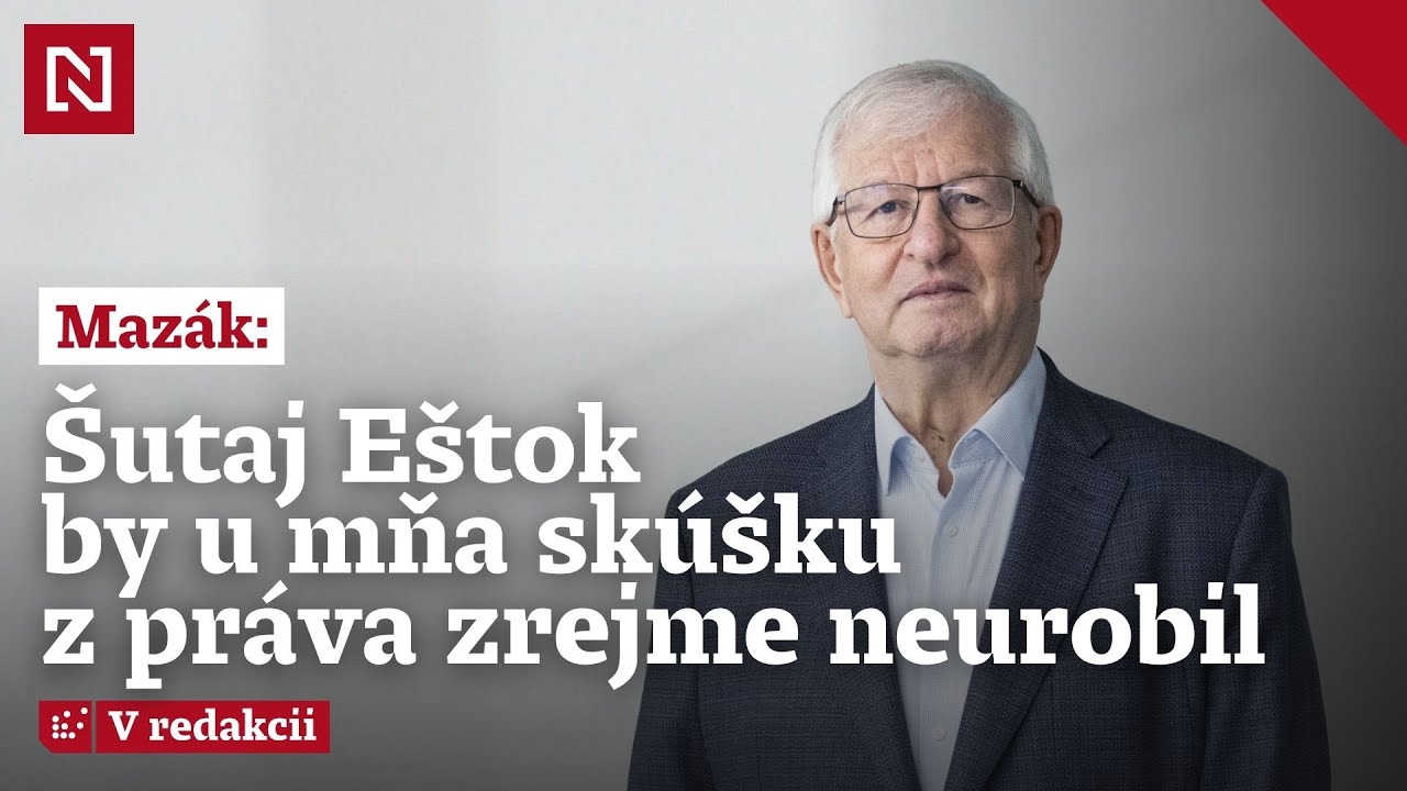 Bývalý predseda Ústavného súdu Mazák: Šutaj Eštok by u mňa skúšku z práva zrejme neurobil