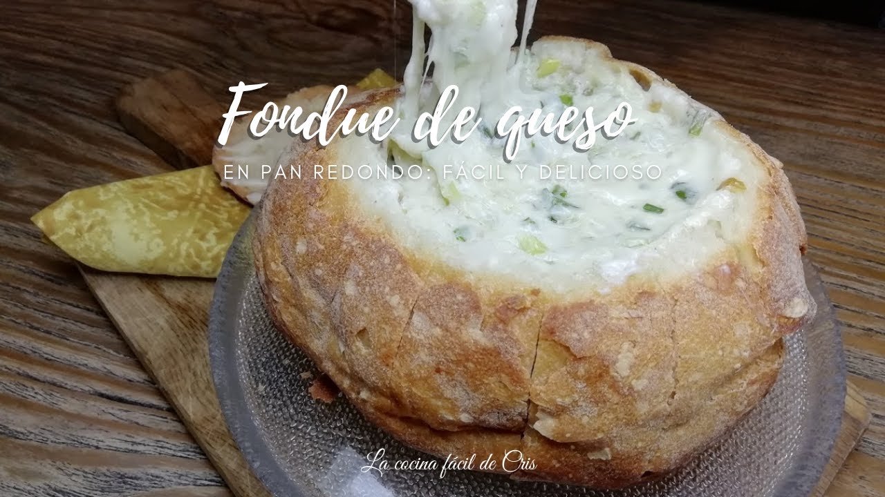Fondue de queso en pan, para chuparse los dedos, la receta mas fácil e irresistible.