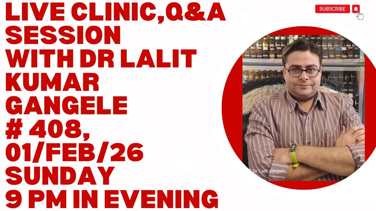 LIVE CLINIC #408||01/FEB/26|| DR LALIT KUMAR GANGELE || DR LALIT KUMAR GANGELE LIVE|| LIVE CLINIC!