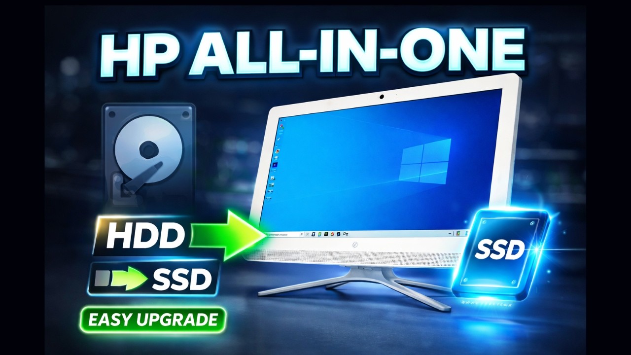 HP All-In-One HDD to SSD Upgrade Step by Step | Complete Installation & Speed Boost Guide