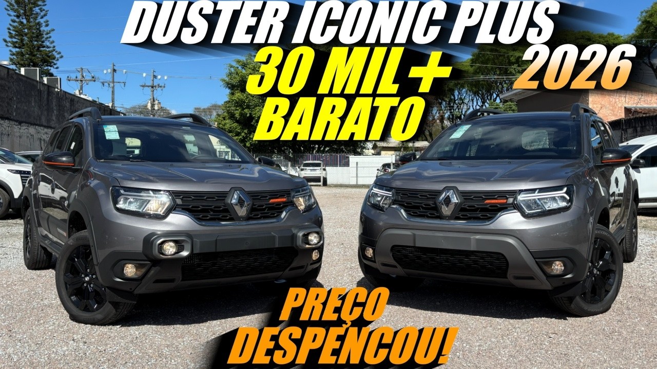 NOVO RENAULT DUSTER ICONIC 1.3 Turbo 2026 Baixou o Preço! O que muda no Pack OUTSIDER?