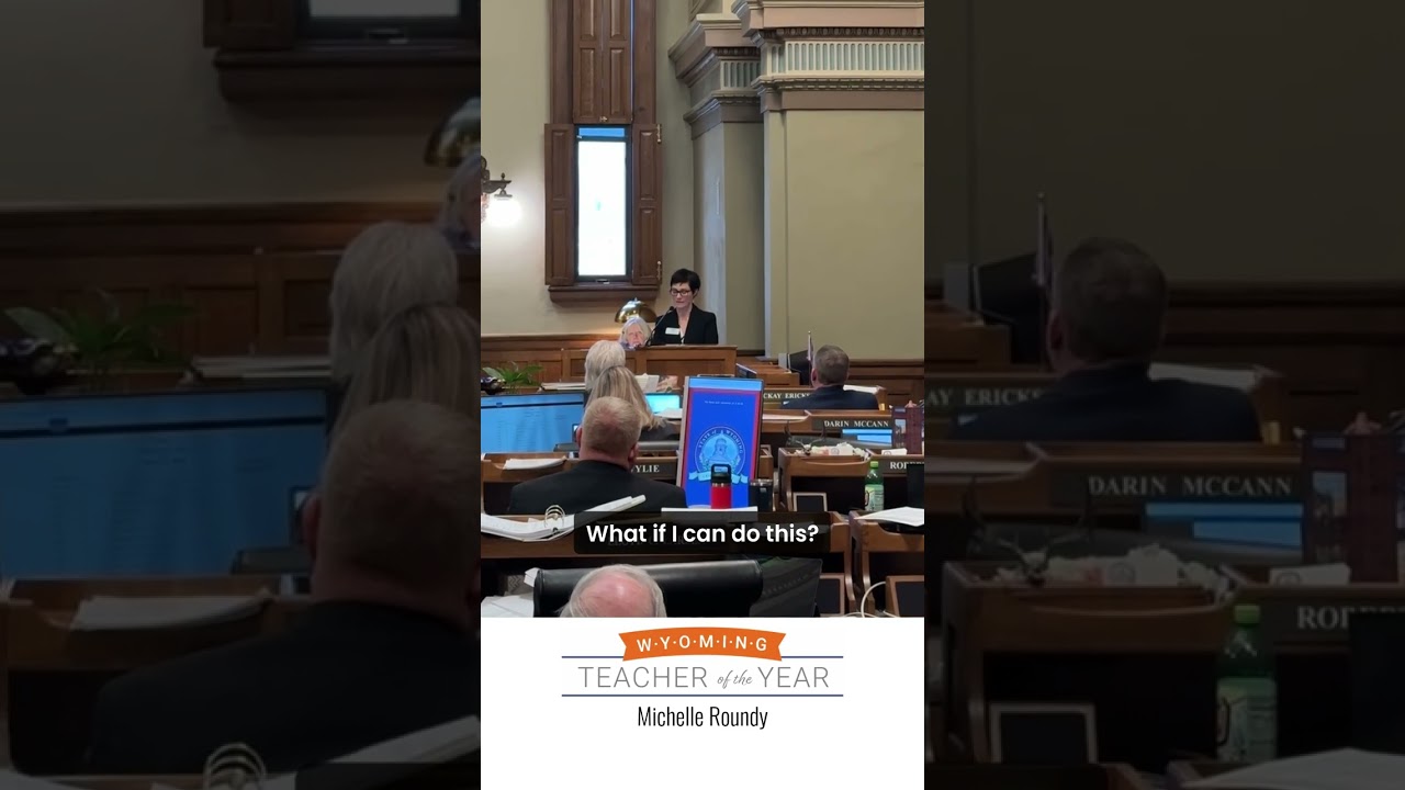 Teacher of the Year Michelle Roundy Addresses the Wyoming House.