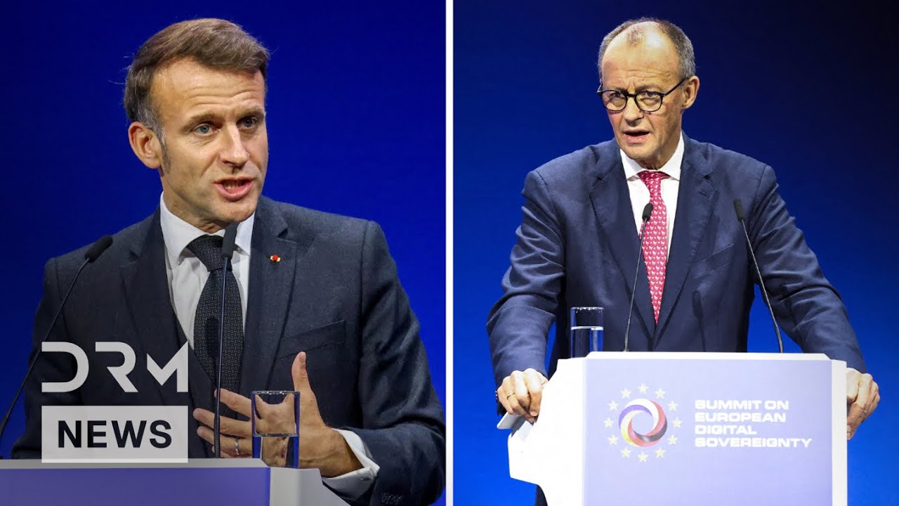 FULL PRESS CONFERENCE: Merz & Macron Unite on Digital Sovereignty | DRM News | AC1F