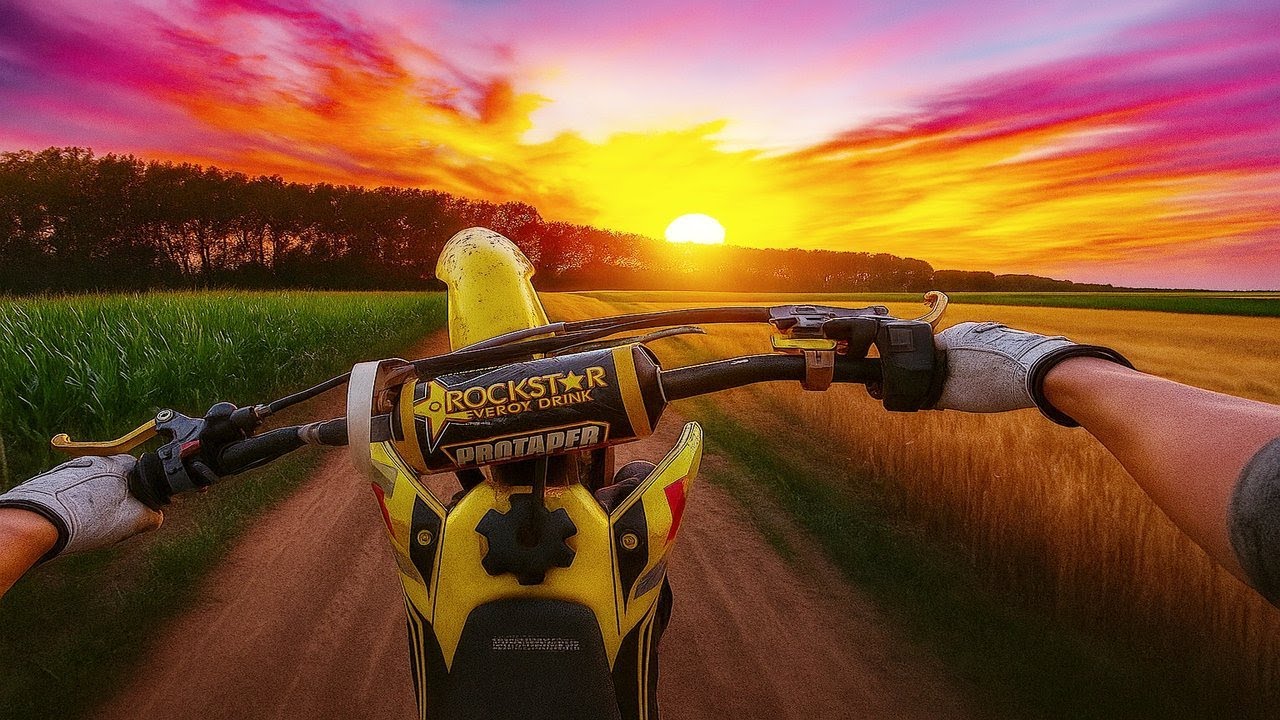 Hold Tight or Fly Off! RAW 2-Stroke Power on RM250 | Sunset Wheelie Session