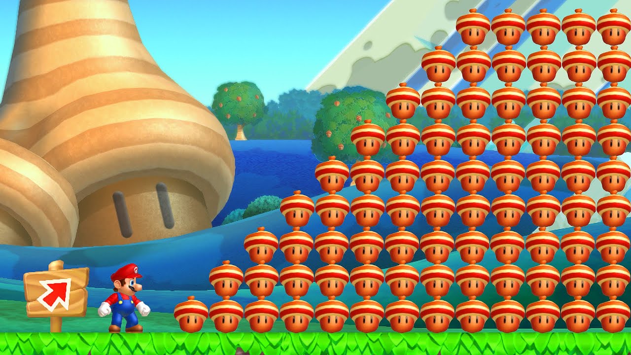 Can Mario Collect 999 Super Acorns in New Super Mario Bros. U?